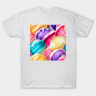 Watercolor lollipop pattern T-Shirt